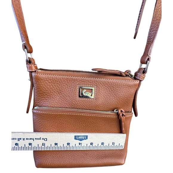 Dooney & Bourke Dillen Brown Tan Leather Crossbody , Messenger Bag - Picture 6 of 9